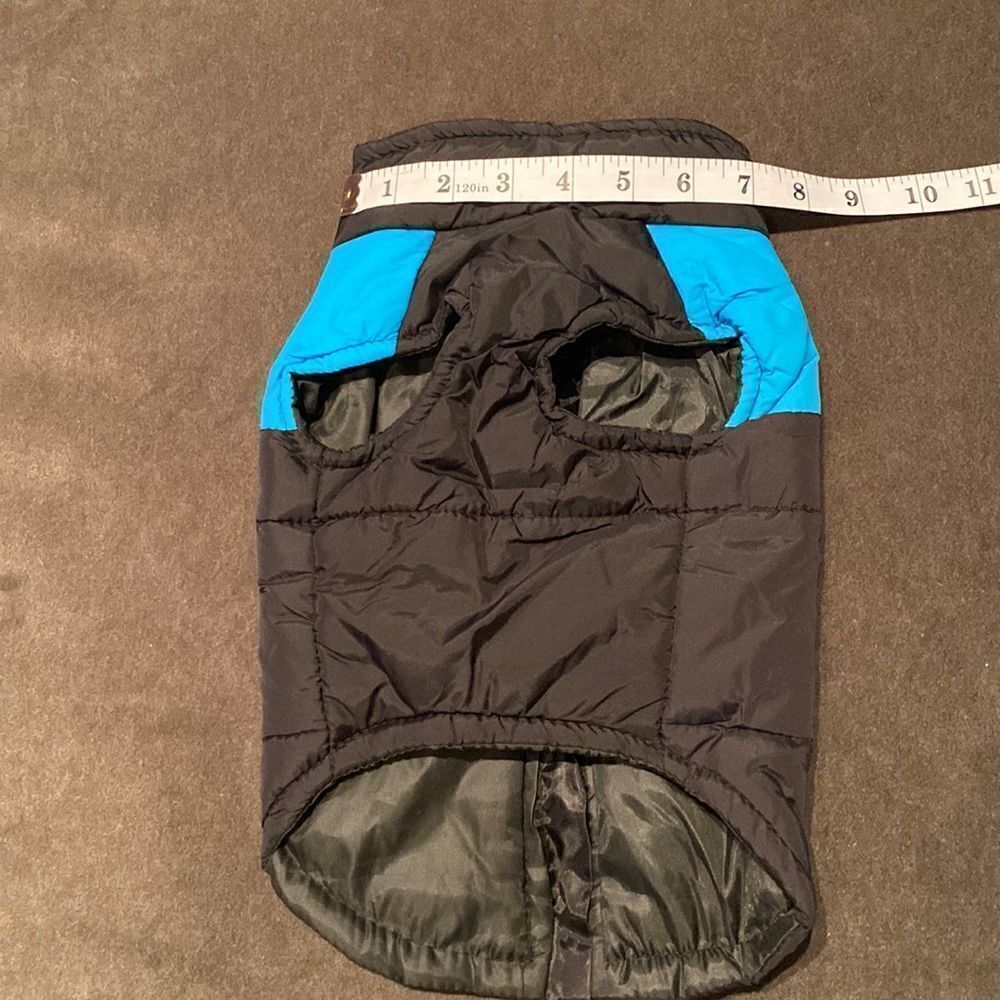 Dog Coat Black & Blue ZipUp No Pull Design D-Rings to attach Leash Size L NEW - Picture 3 of 7
